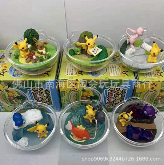 PokeMon Pokeball Terrarium Set TWO