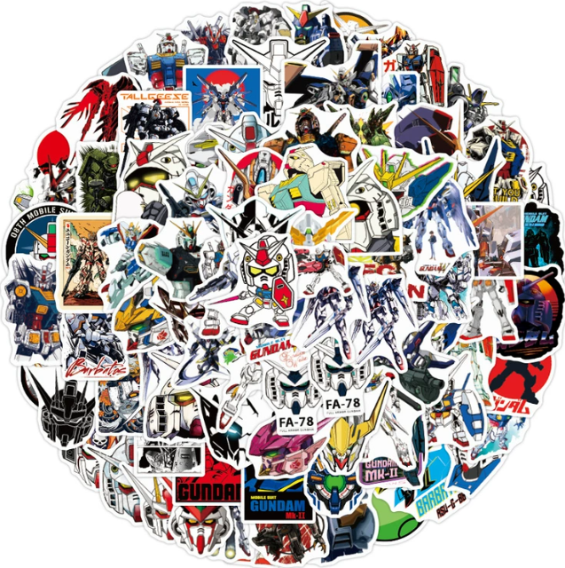 5 Random Gundam Stickers