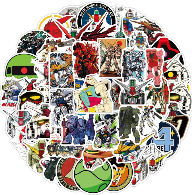 5 Random Gundam Stickers