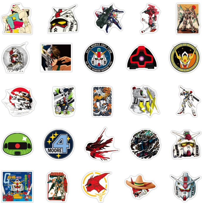 5 Random Gundam Stickers