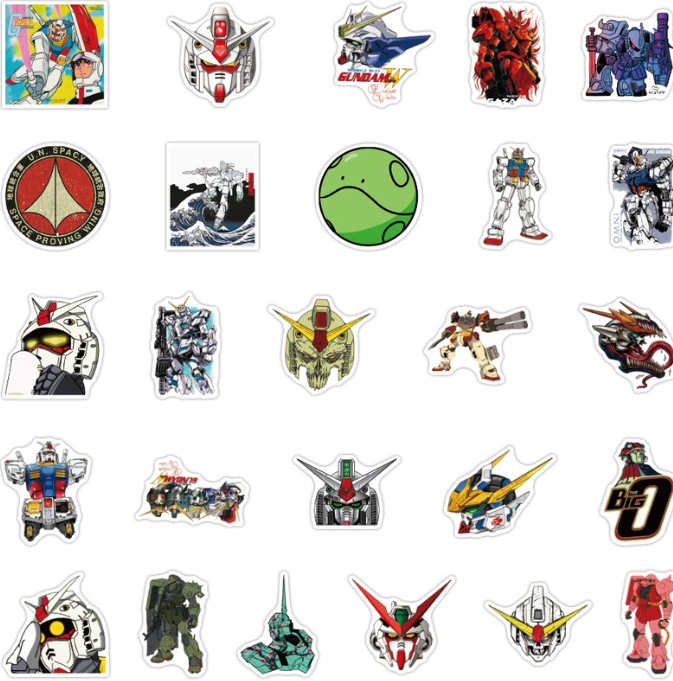 5 Random Gundam Stickers