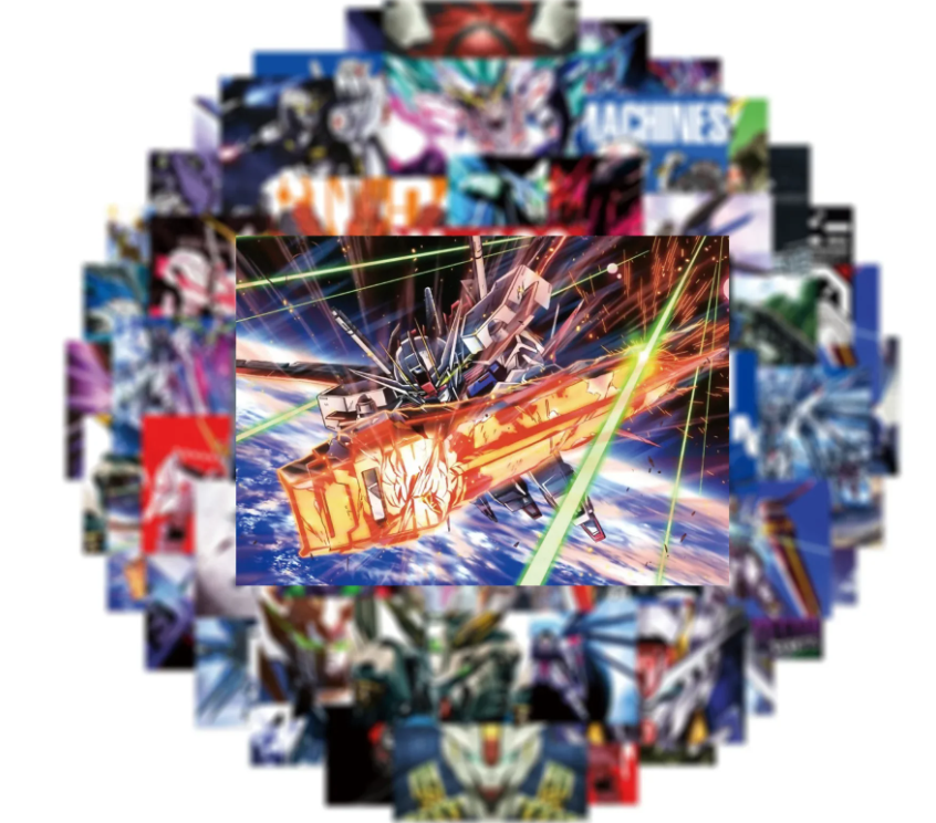 6 Random Evangelion Stickers {High Quality, 4-8 Cm}
