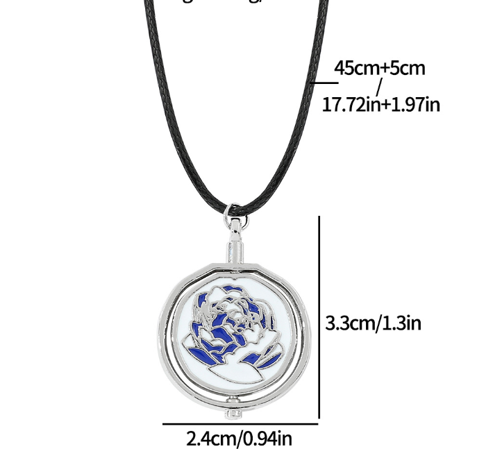 Arcane Blue Rose Necklace/Pendant