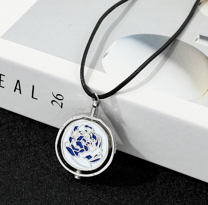 Arcane Blue Rose Necklace/Pendant