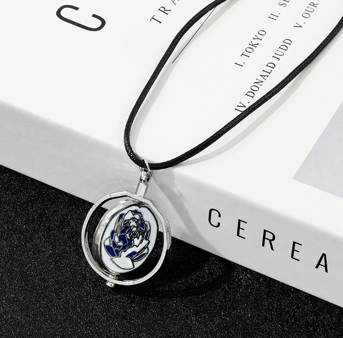 Arcane Blue Rose Necklace/Pendant