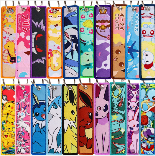 Pokemon Embroidery Keychains