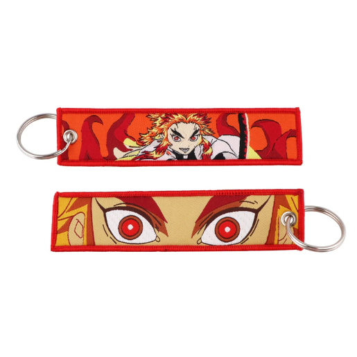Demon Slayer Embroidery Keychains