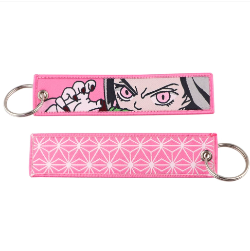 Demon Slayer Embroidery Keychains