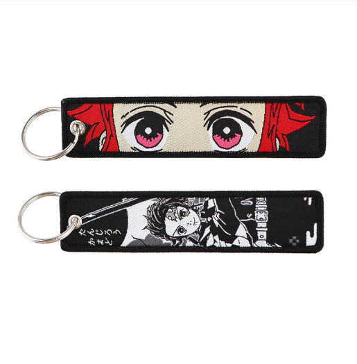 Demon Slayer Embroidery Keychains