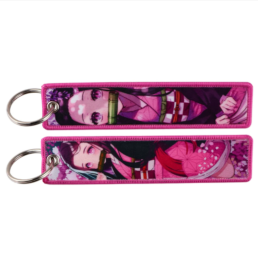 Demon Slayer Embroidery Keychains