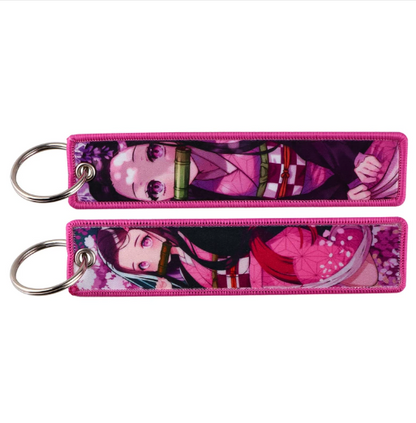 Demon Slayer Embroidery Keychains