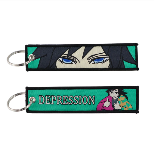 Demon Slayer Embroidery Keychains