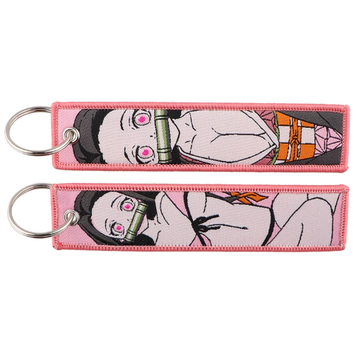 Demon Slayer Embroidery Keychains