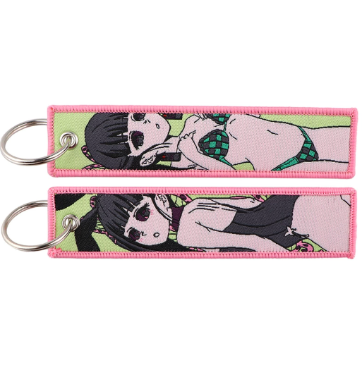 Demon Slayer Embroidery Keychains