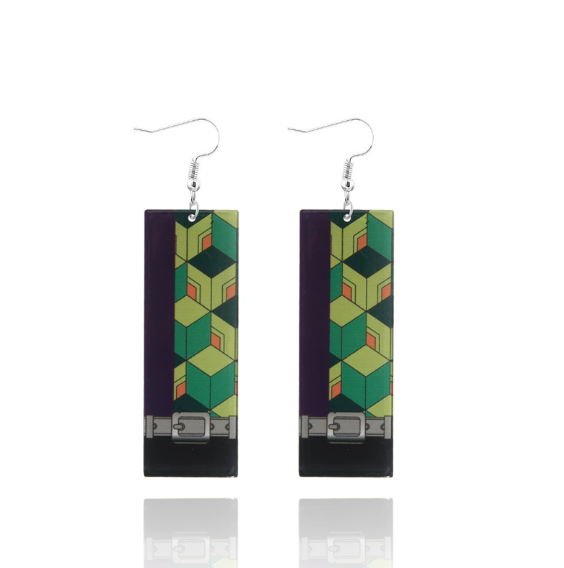 Hanafuda Acrylic Earrings [Demon Slayer]