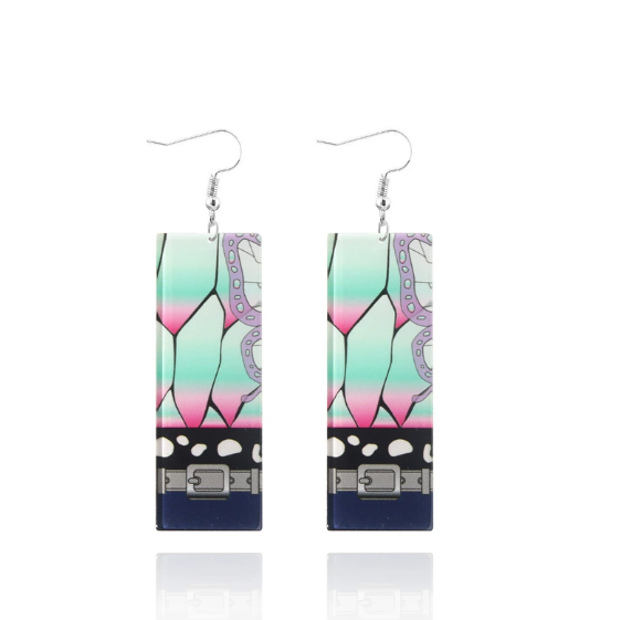 Hanafuda Acrylic Earrings [Demon Slayer]
