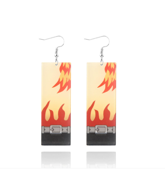 Hanafuda Acrylic Earrings [Demon Slayer]