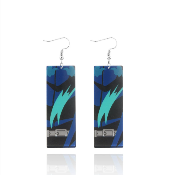 Hanafuda Acrylic Earrings [Demon Slayer]