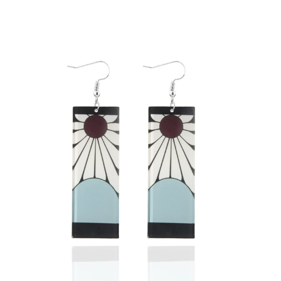 Hanafuda Acrylic Earrings [Demon Slayer]