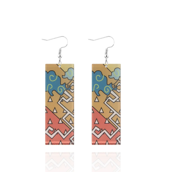 Hanafuda Acrylic Earrings [Demon Slayer]