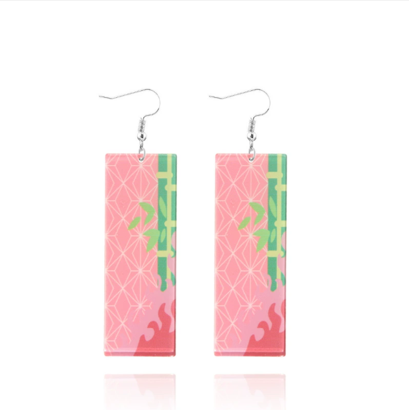 Hanafuda Acrylic Earrings [Demon Slayer]