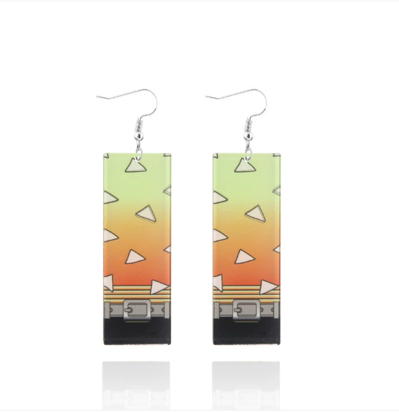 Hanafuda Acrylic Earrings [Demon Slayer]