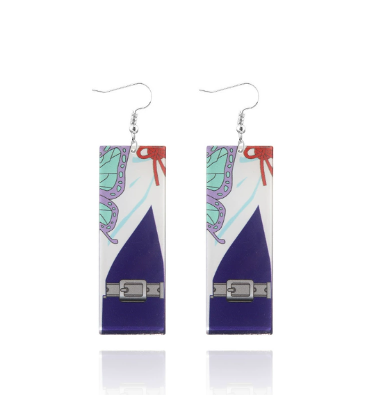 Hanafuda Acrylic Earrings [Demon Slayer]