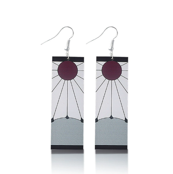 Hanafuda Acrylic Earrings [Demon Slayer]