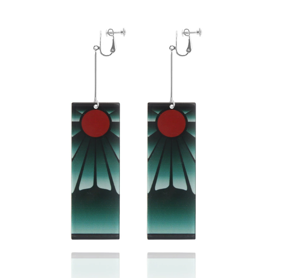 Hanafuda Acrylic Earrings [Demon Slayer]
