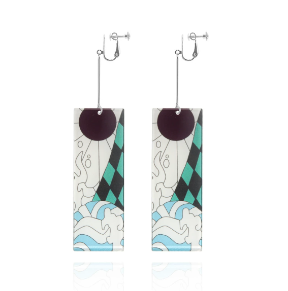 Hanafuda Acrylic Earrings [Demon Slayer]