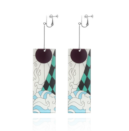 Hanafuda Acrylic Earrings [Demon Slayer]