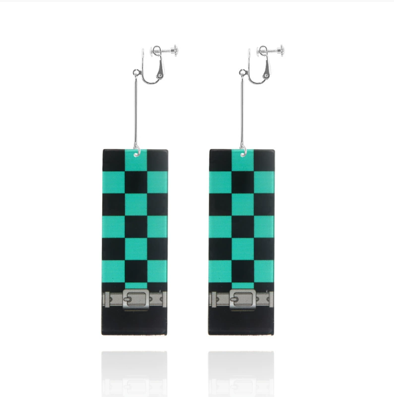 Hanafuda Acrylic Earrings [Demon Slayer]