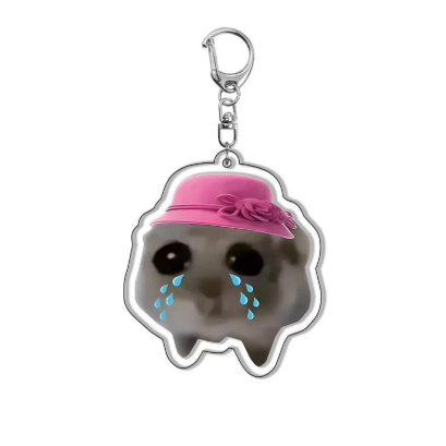 Meme Cat Acrylic Keychain