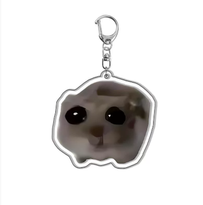 Meme Cat Acrylic Keychain