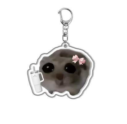 Meme Cat Acrylic Keychain