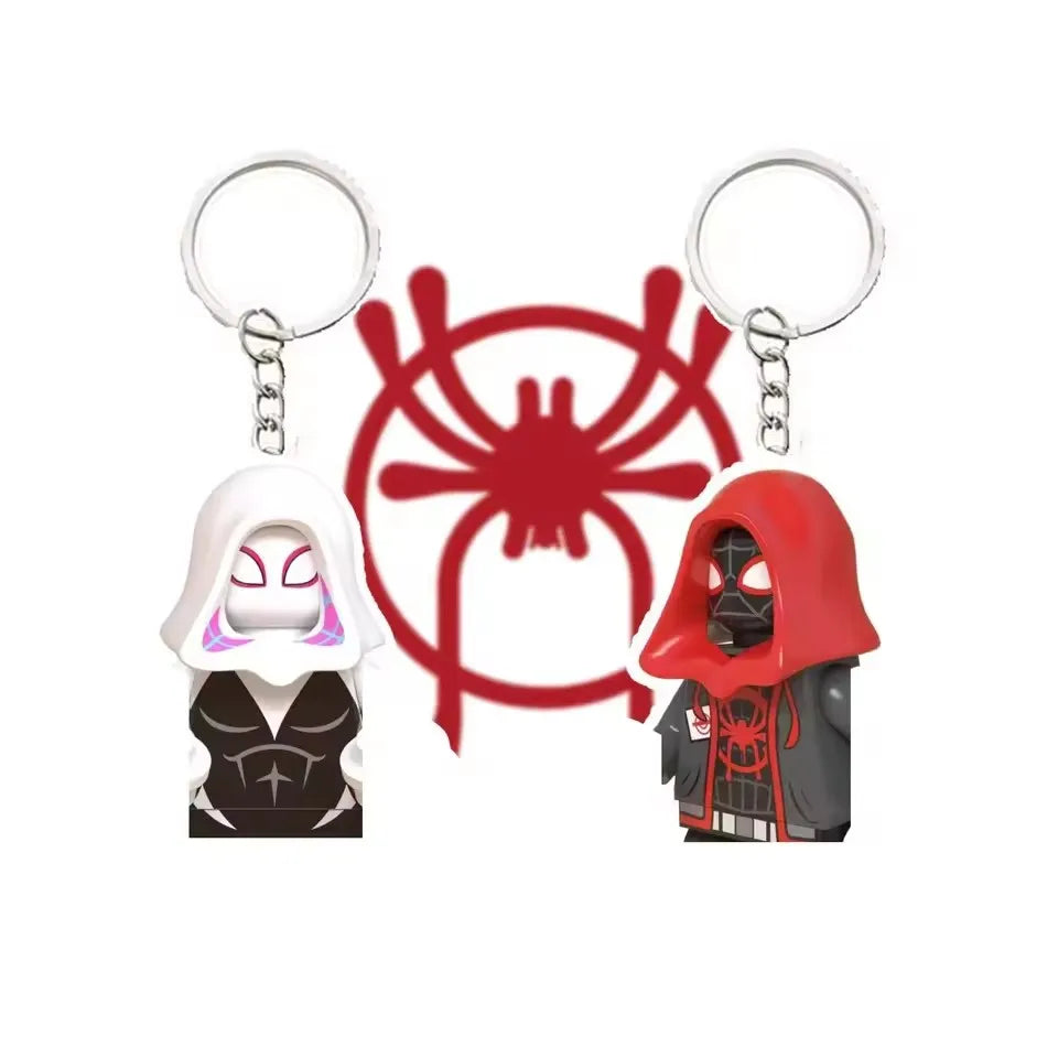 Spiderman Couple Lego Keychain