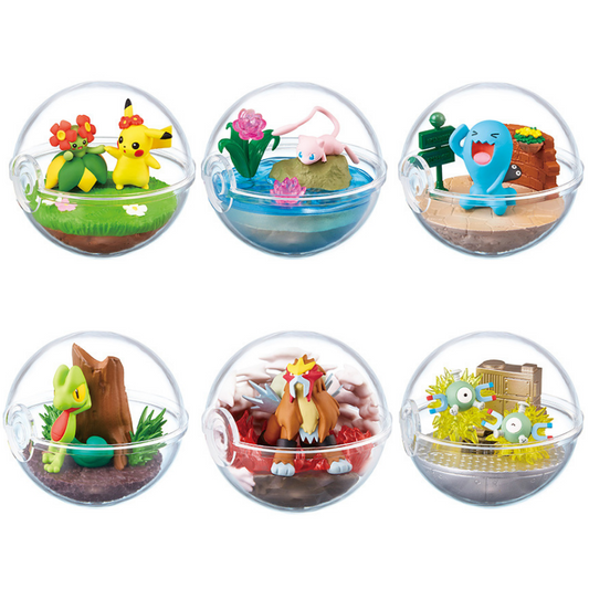 PokeMon Pokeball Terrarium Set 6ix