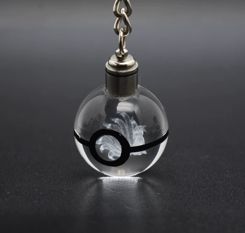 Pokeball Crystal Light Keychains