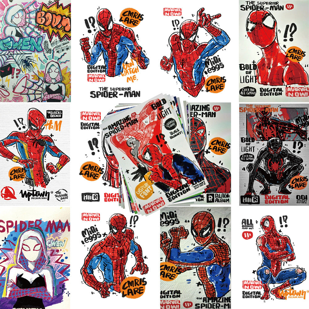 5 Random Spiderman Cover Stickers