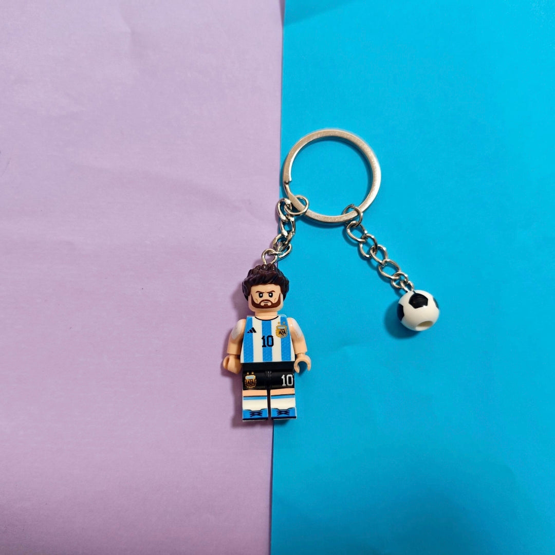 Footballers Mini Fig Lego Keychain
