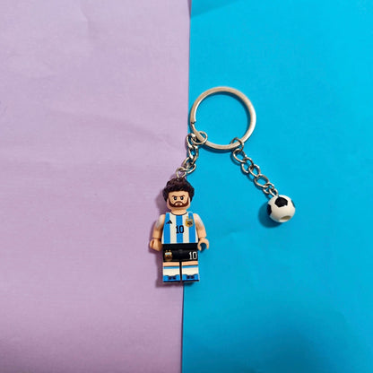 Footballers Mini Fig Lego Keychain