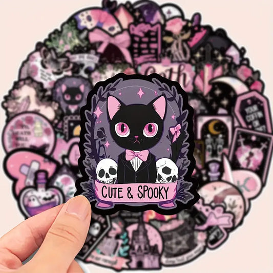 5 Random Goth Cat Stickers