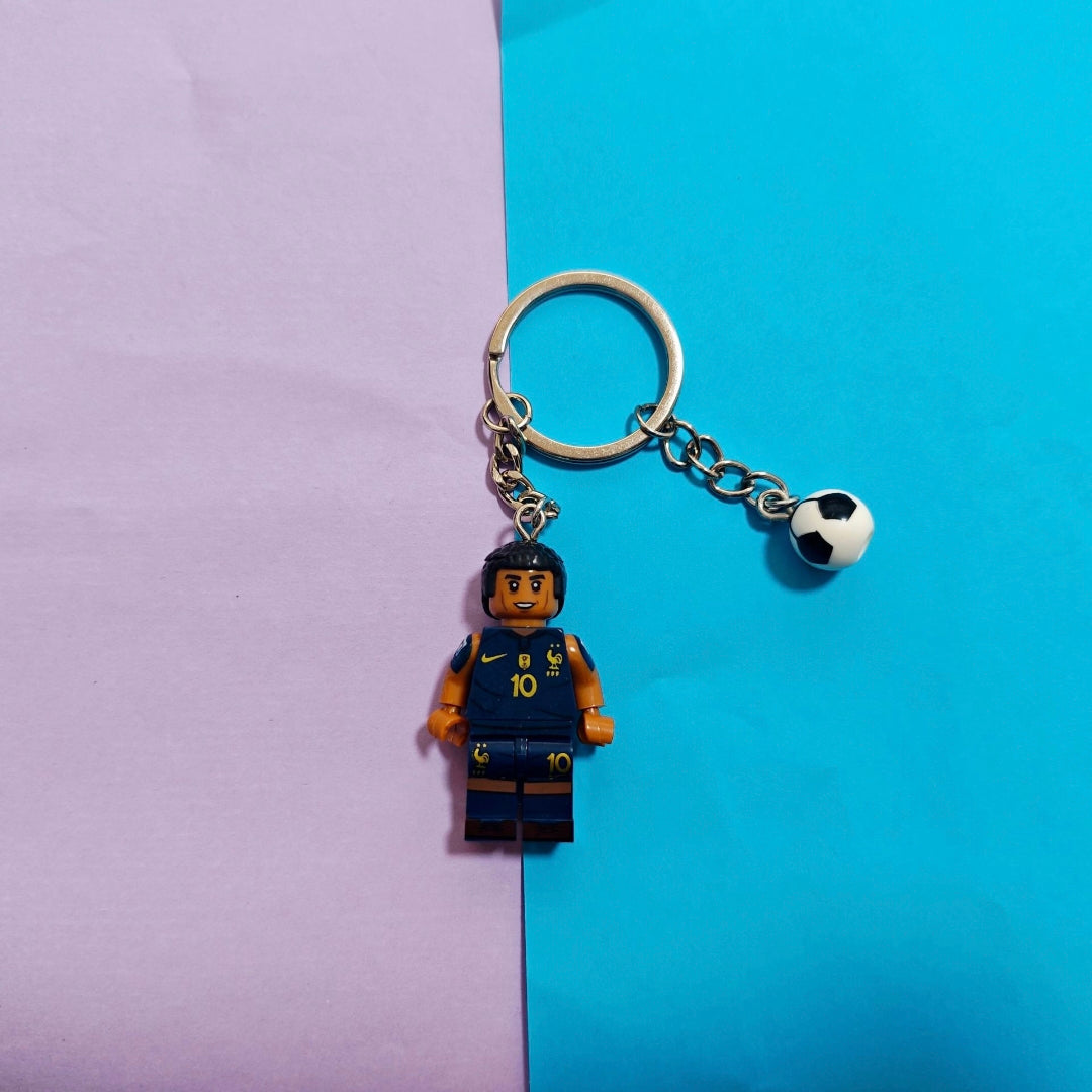 Footballers Mini Fig Lego Keychain