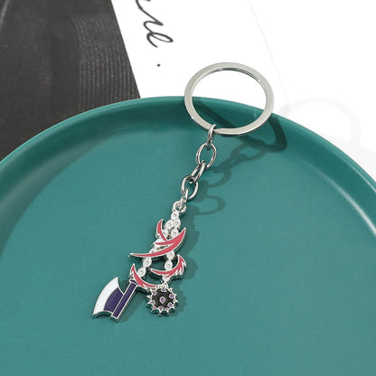 Demon Slayer Effect Katana Metal Keychains