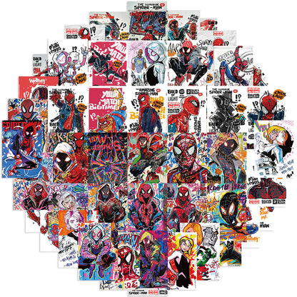 5 Random Spiderman Cover Stickers
