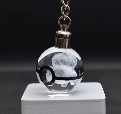 Pokeball Crystal Light Keychains