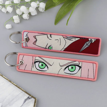 Naruto Embroidery Keychains