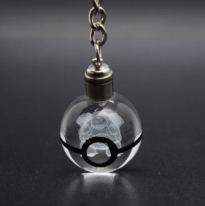 Pokeball Crystal Light Keychains