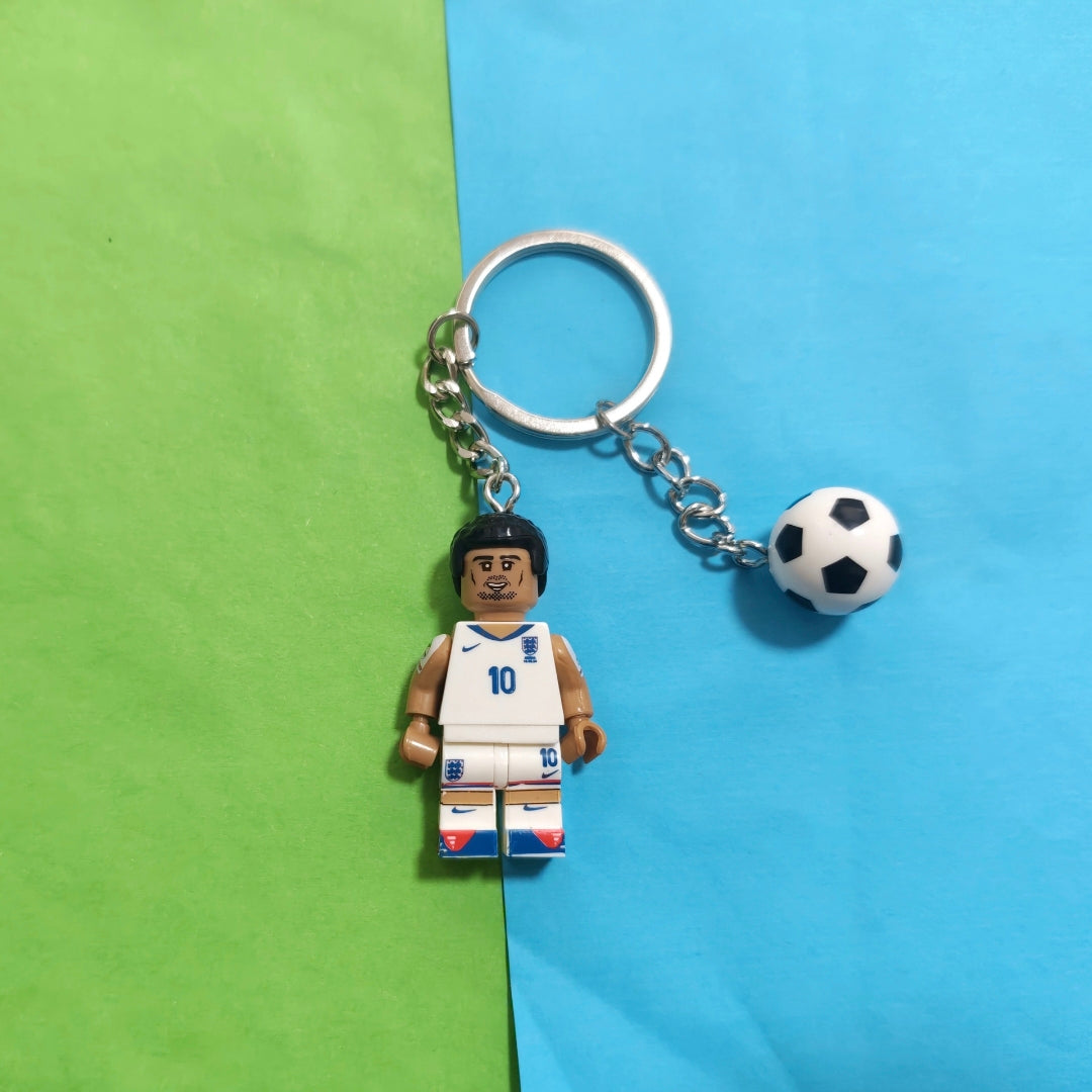 Footballers Mini Fig Lego Keychain
