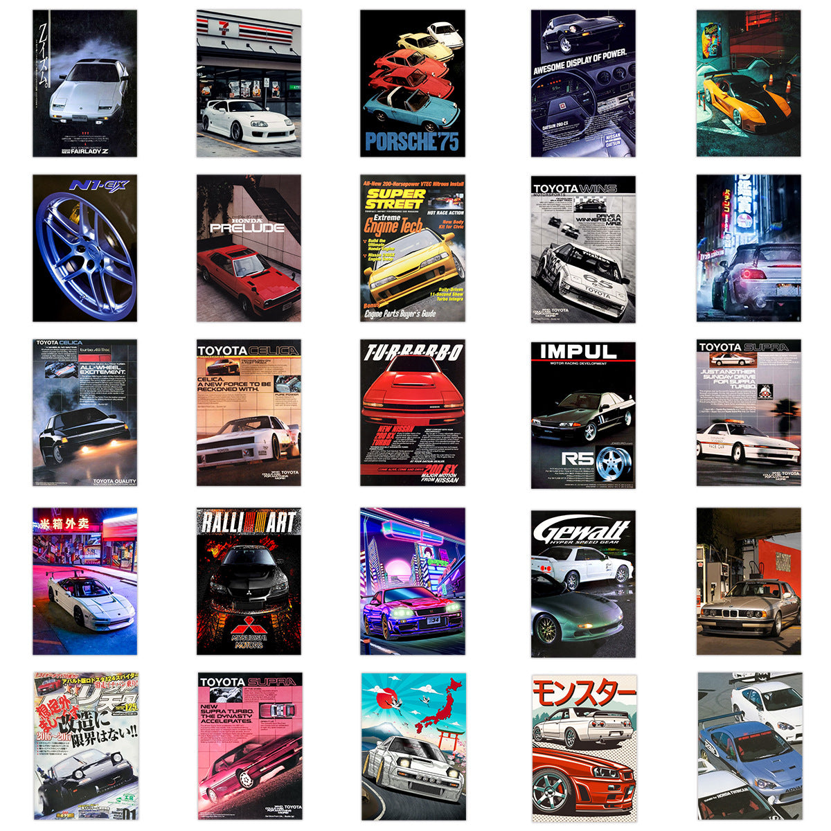 5 Random Car JDM stickers